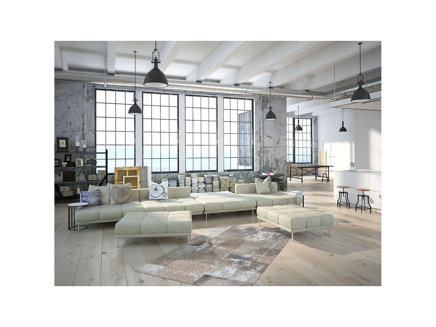 Tapis argent cobra 343 - 75 x 140 cm