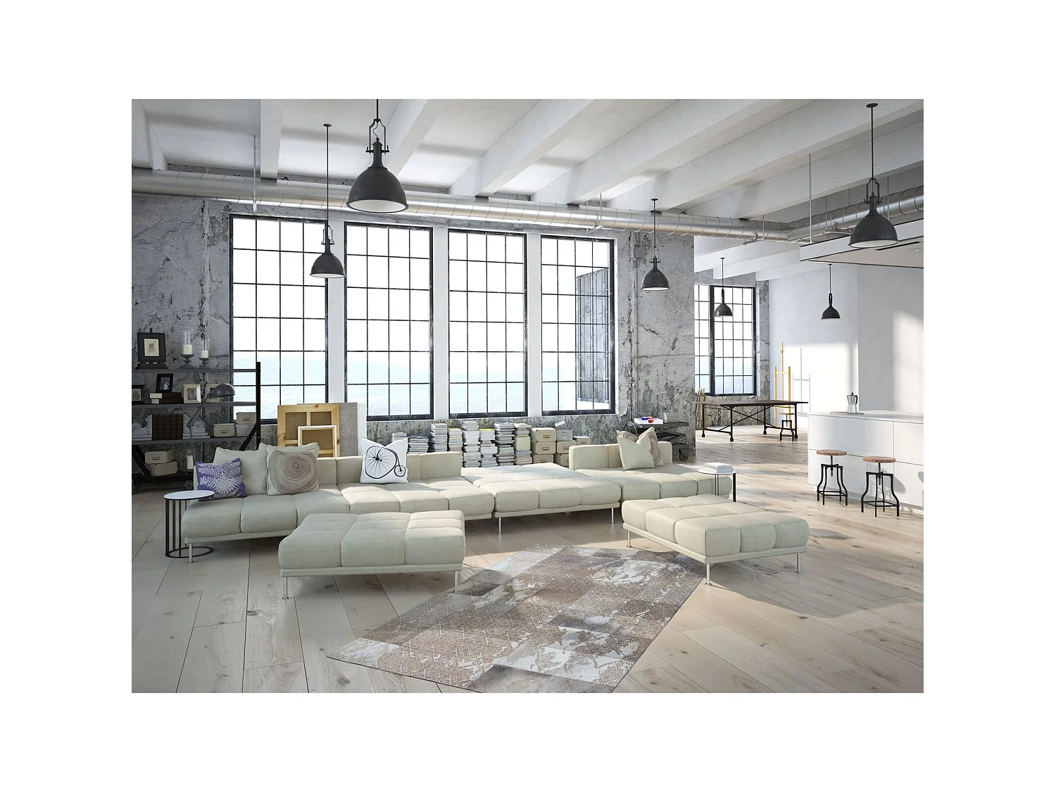 Tapis argent cobra 343 - 75 x 140 cm