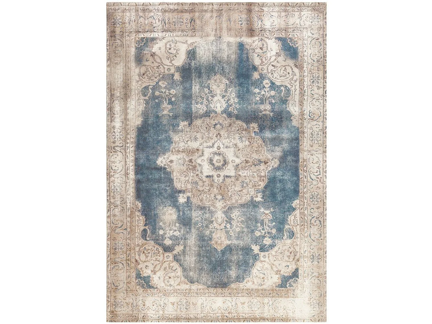 Tapis tissé vintage 8400 crème blau - 200 x 290 cm