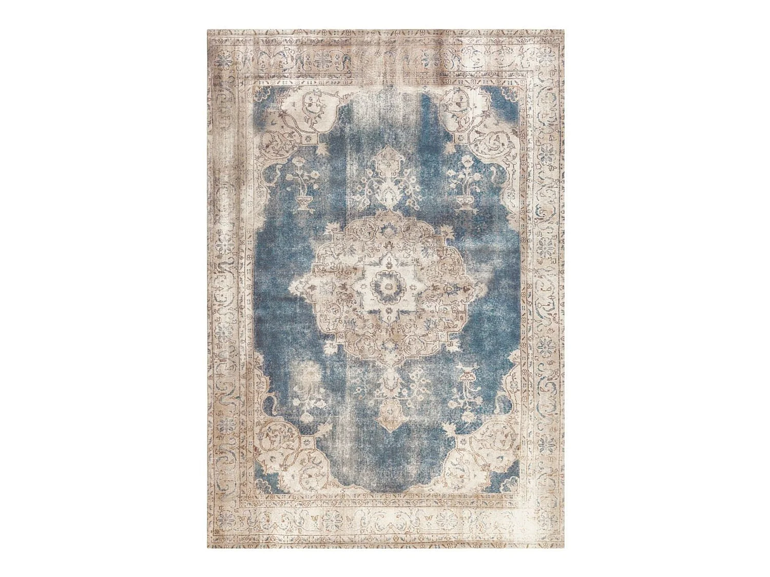 Tapis tissé vintage 8400 crème blau - 200 x 290 cm