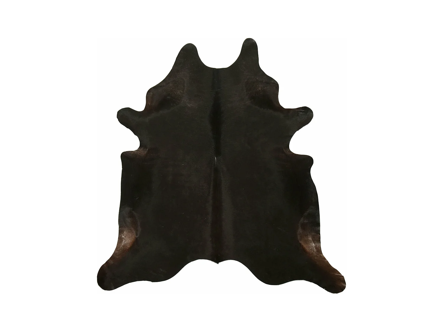 Peau de bovidé naturelle teintée brun et noir