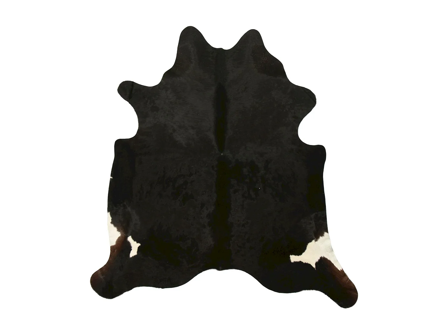 Peau de bovidé naturelle teintée brun et noir