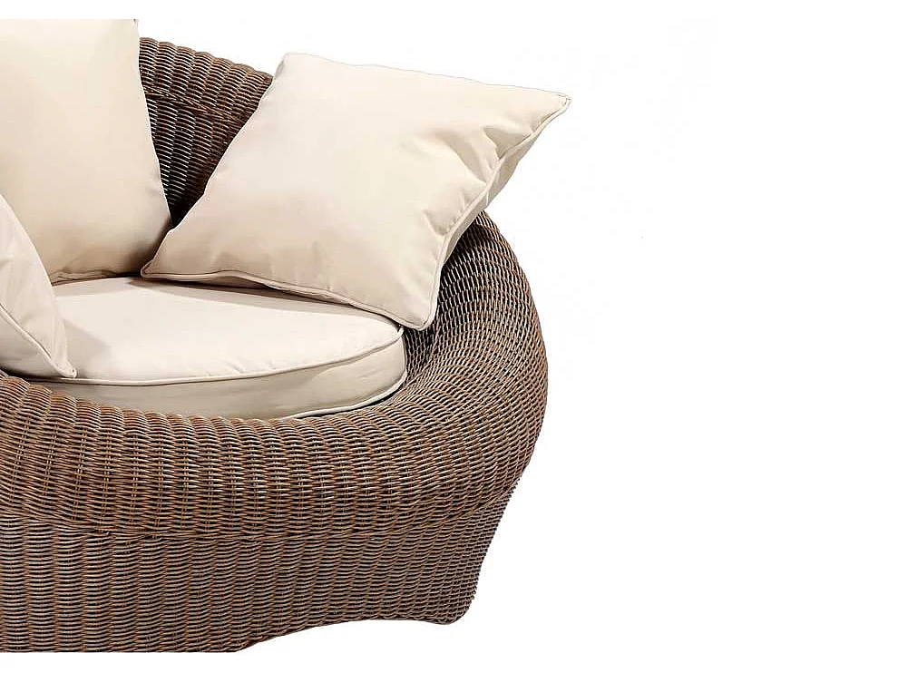 Gartensessel Polyrattan 2er-Set Braun - WHITEHEAVEN von MYLIA