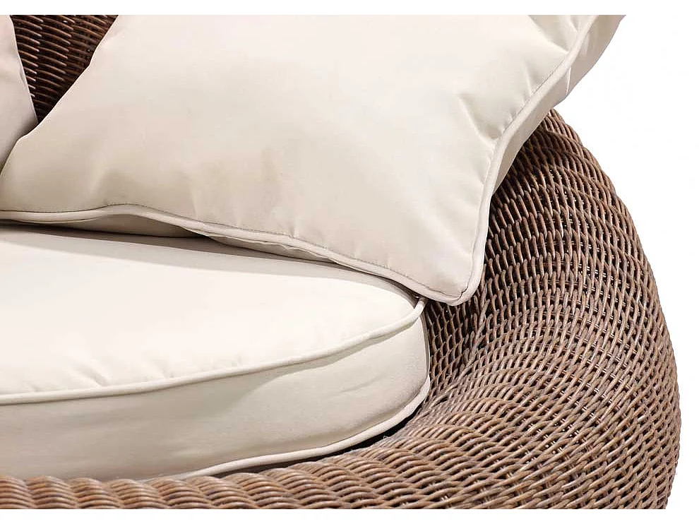Gartensessel Polyrattan 2er-Set Braun - WHITEHEAVEN von MYLIA