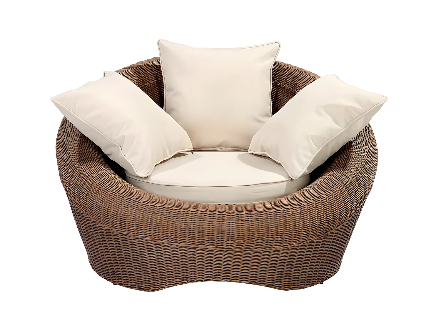 Gartensessel Polyrattan 2er-Set Braun - WHITEHEAVEN von MYLIA