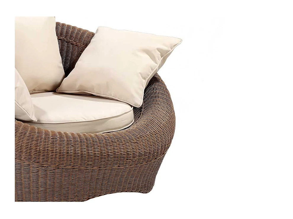 Gartensessel Polyrattan 2er-Set Braun - WHITEHEAVEN von MYLIA