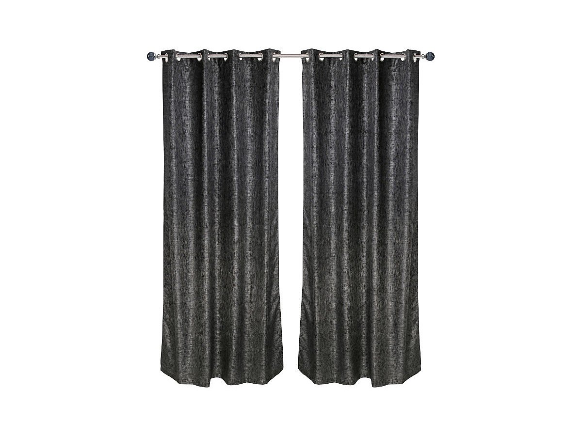 Vorhang 2er-Set EICHI - 140 x 240 cm - Anthrazit kaufen