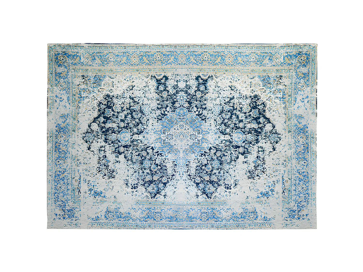 Tapis effet usé BRUGES - 200 x 290 cm - Bleu