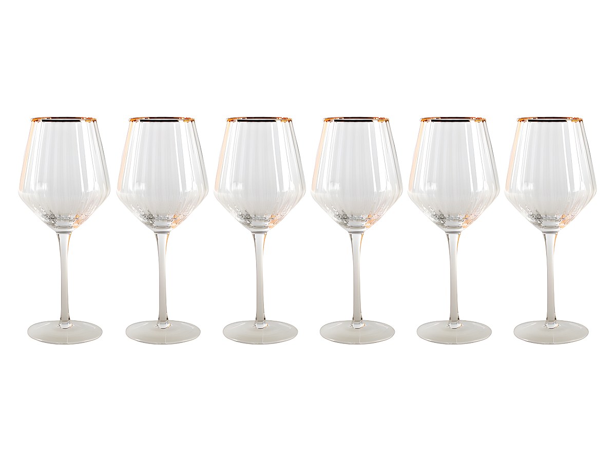 Weingläser 6er-Set geriffelt Art Déco CELEBRATION kaufen