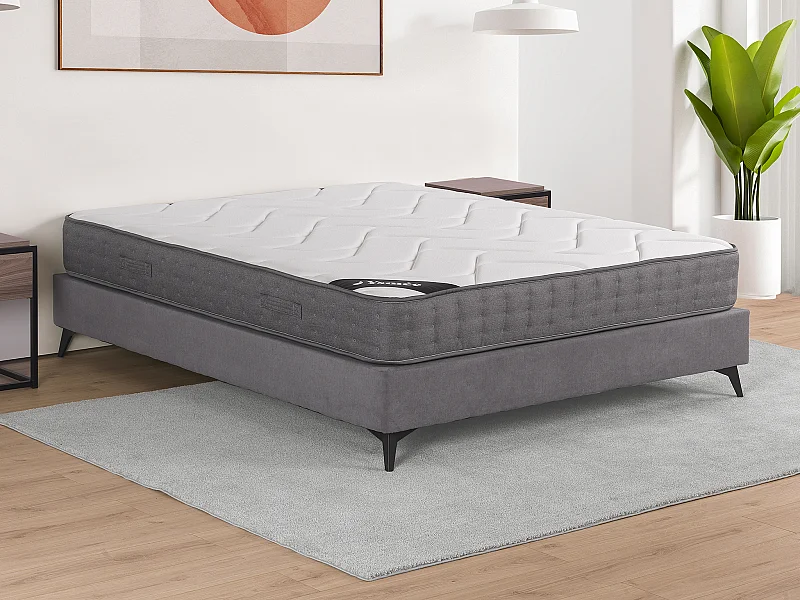 Matelas 160 x 200 cm ressorts ensachés 5 zones accueil mémoire de forme ép.23cm - BABYLONE de YSMÉE