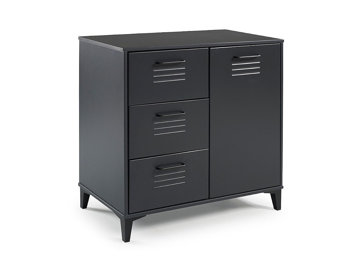 Sideboard SEATTLE 1 Tür & 3 Schubladen - Anthrazit kaufen