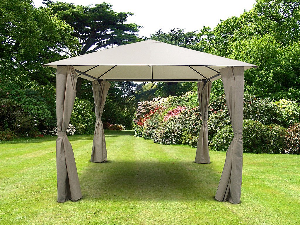 Cenador jardín lona POSADAS 300x300 x Alt. 265 cm Beige