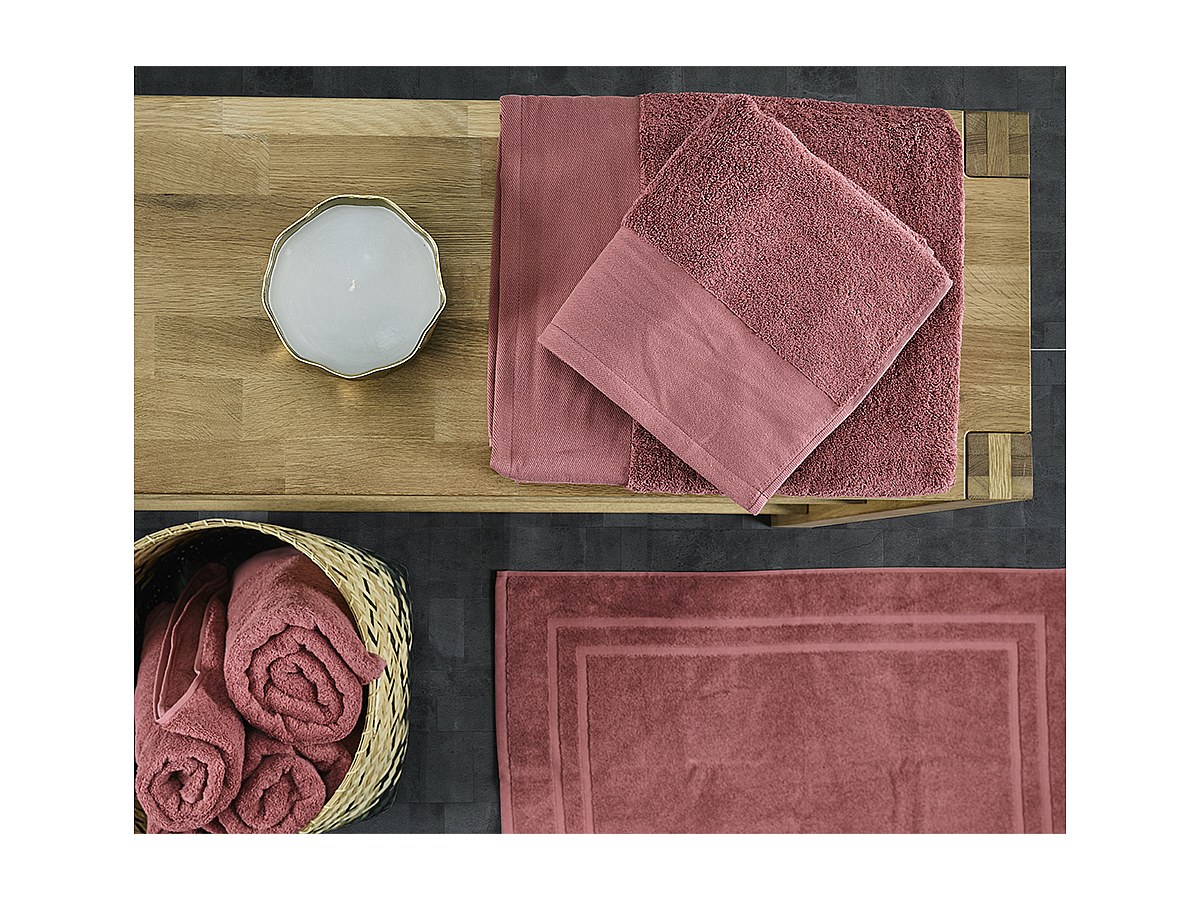 Badetuch 2er-Set BLOIS - 100x150 cm - Terrakotta kaufen