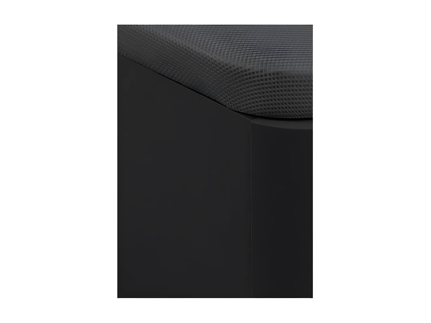 Sommier coffre 140 x 190 cm en simili - Noir mat - ONIRY de YSMÉE