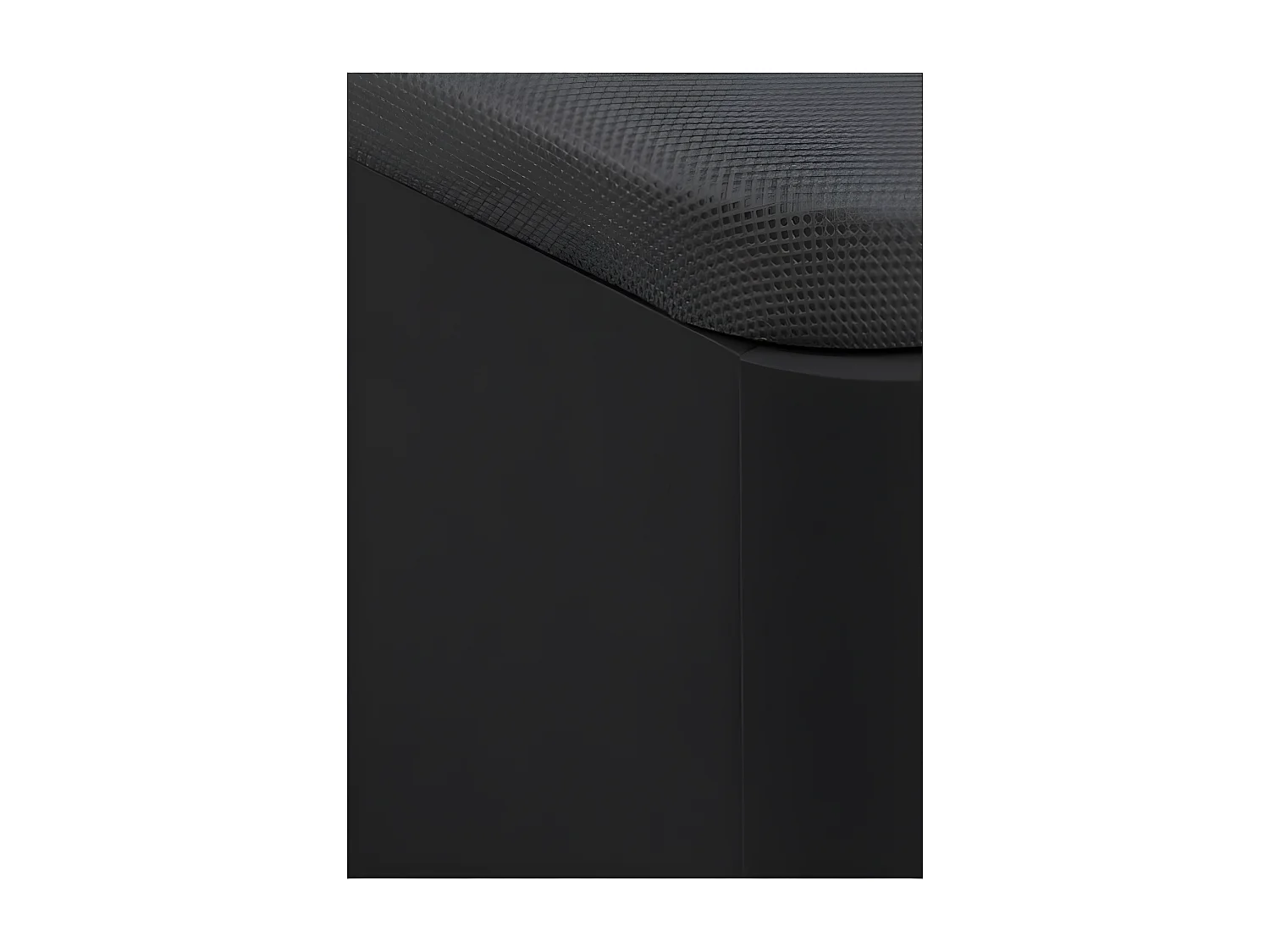 Somier canapé ONIRY de piel sintética de YSMEE - 160x200cm - Negro mate