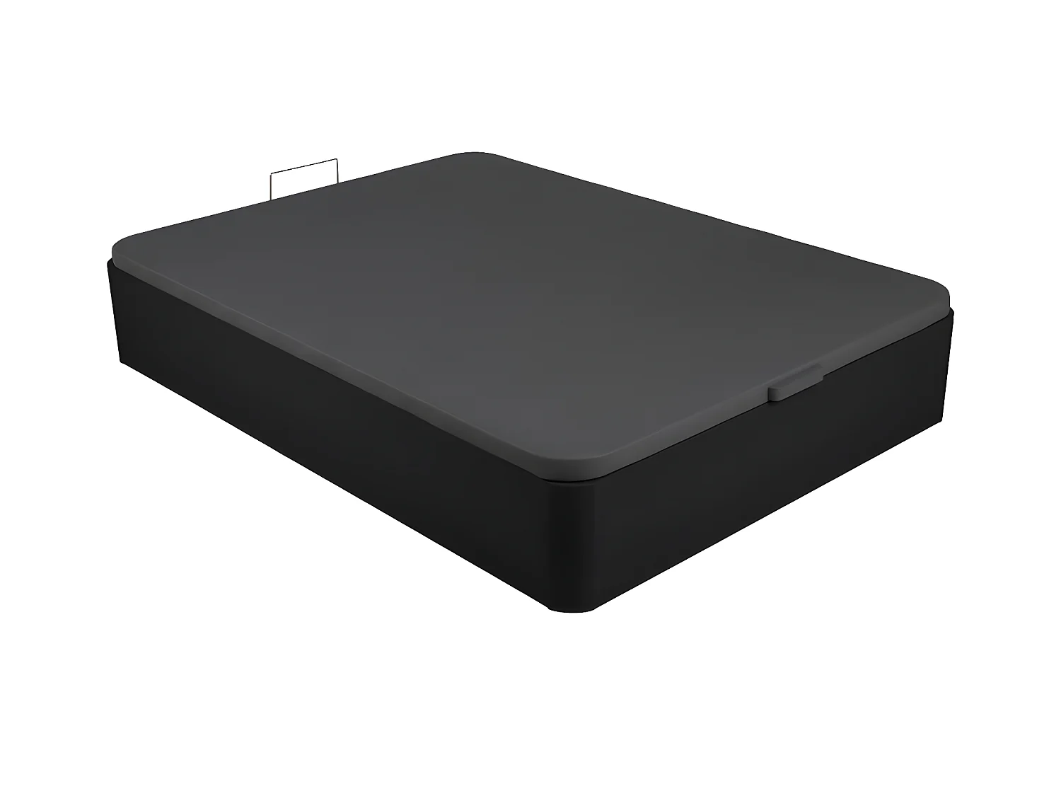 Sommier coffre 160 x 200 cm en simili - Noir mat - ONIRY de YSMÉE