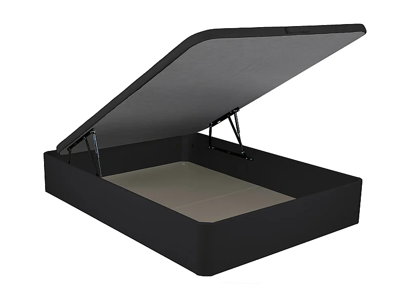 Sommier coffre 160 x 200 cm en simili - Noir mat - ONIRY de YSMÉE