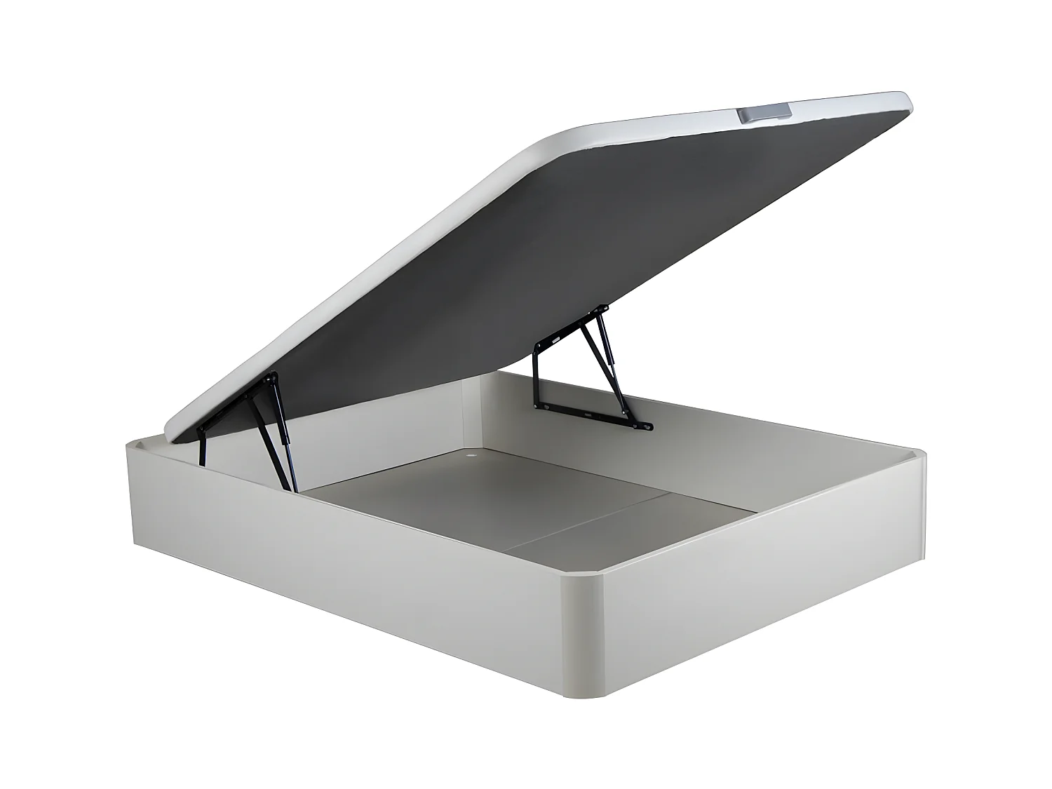 Somier canapé ONIRY de piel sintética de YSMEE - 160x200cm - Blanco mate
