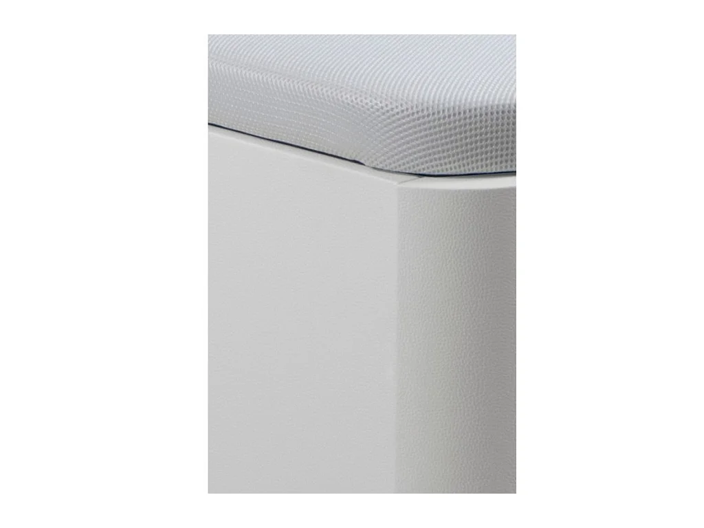 Somier canapé ONIRY de piel sintética de YSMEE - 160x200cm - Blanco mate
