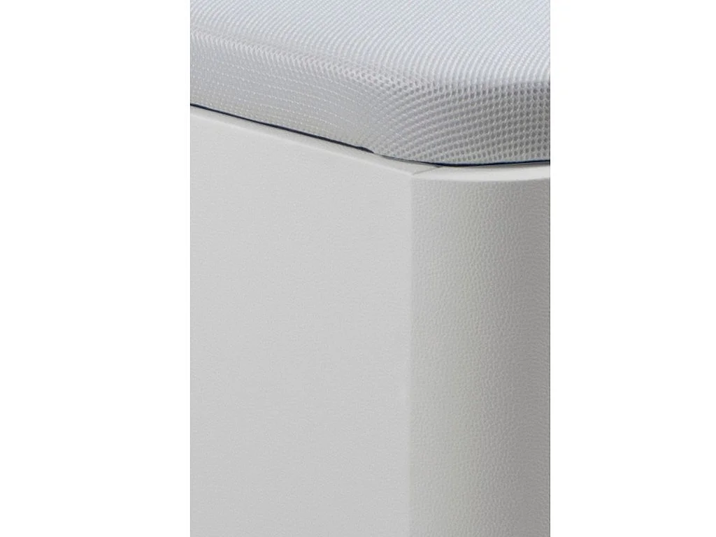 Rete letto contenitore in similpelle 160 x 200 cm Bianco opaco - ONIRY di YSMÉE