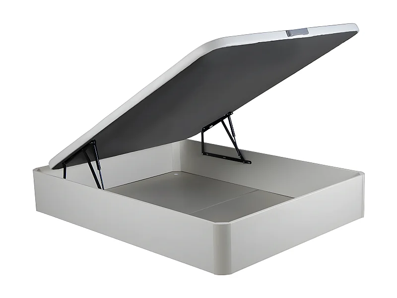 Sommier coffre 160 x 200 cm en simili - Blanc mat - ONIRY  de YSMÉE