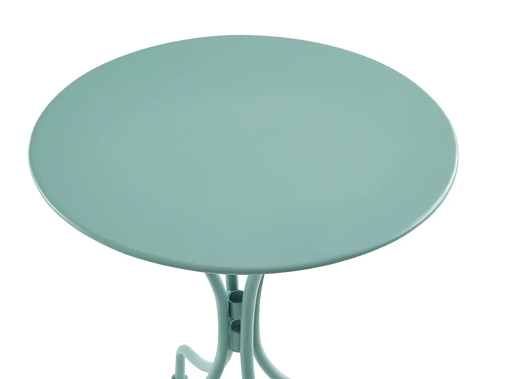 Table ronde de jardin D.60 cm en métal - Vert amande - MIRMANDE de MYLIA