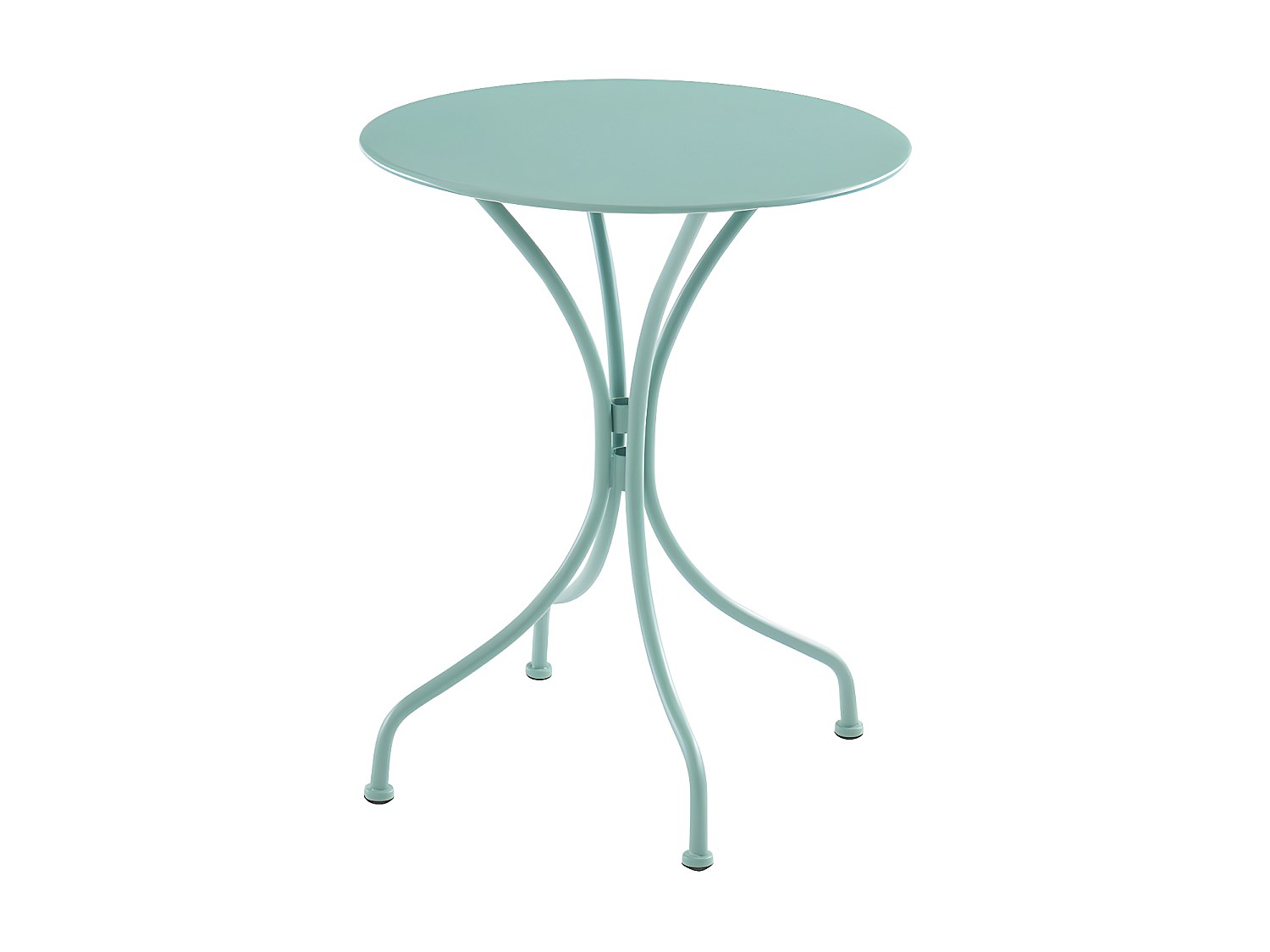 Vente-unique Gartentisch Rund - D. 60 Cm - Metall - Mandelgrün - Mirmande Von Mylia