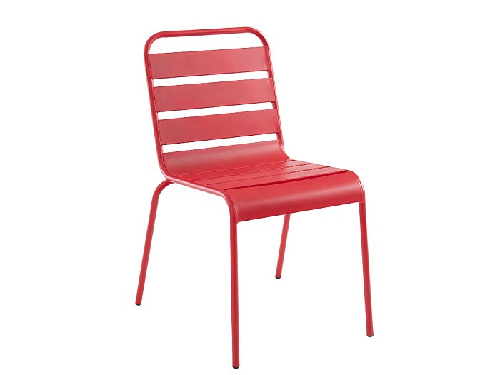Gartenstuhl stapelbar Metall Rot MIRMANDE jetzt günstig und bequem
