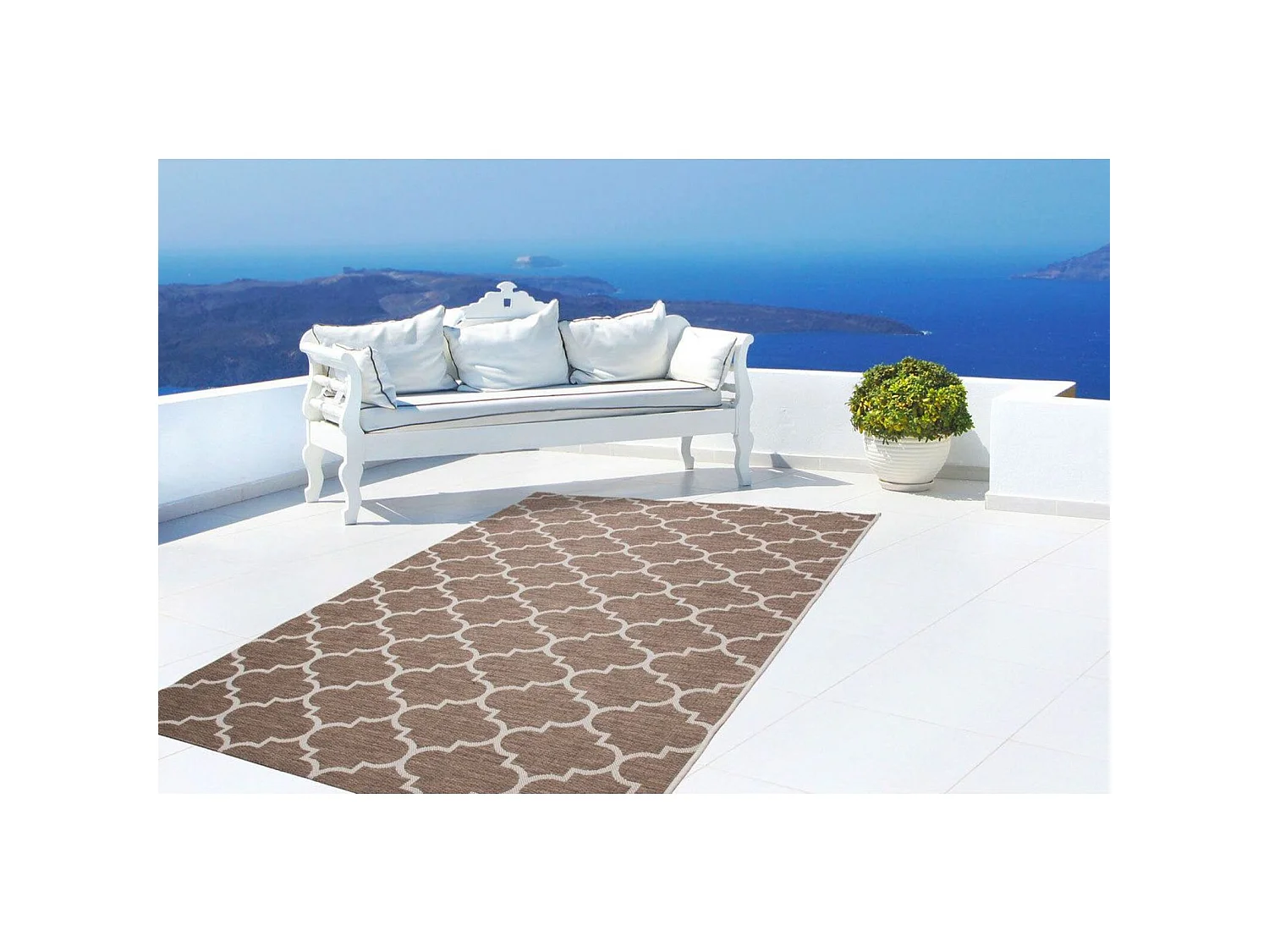 Tapis extérieur indonesie batu beige - 80 x 150 cm