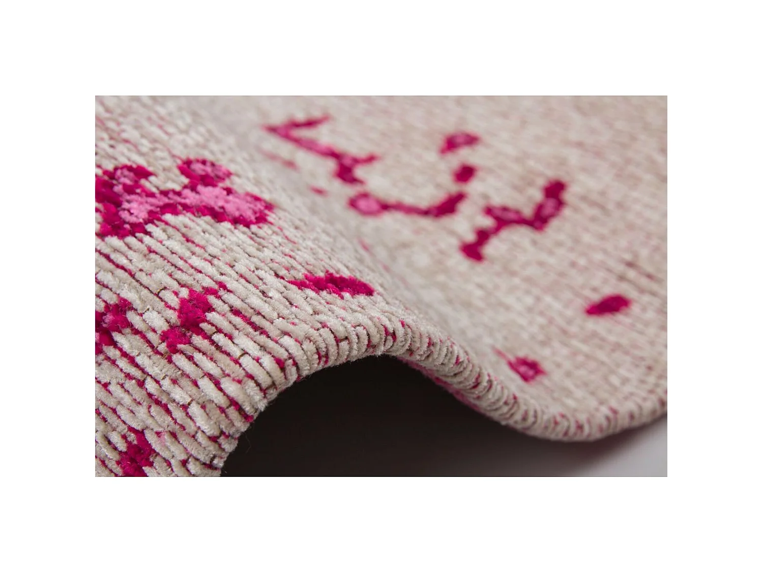 Tapis fait main 700 ballerina ivoire rose - 80 x 150 cm