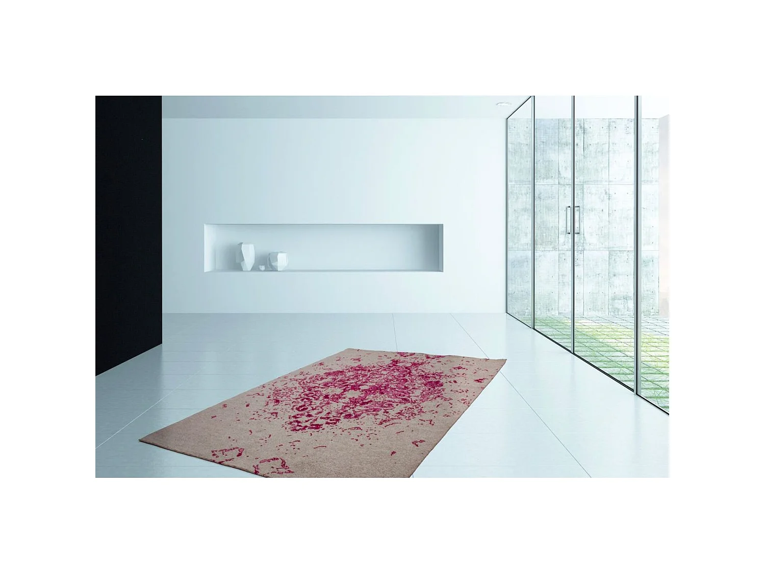 Tapis fait main 700 ballerina ivoire rose - 80 x 150 cm