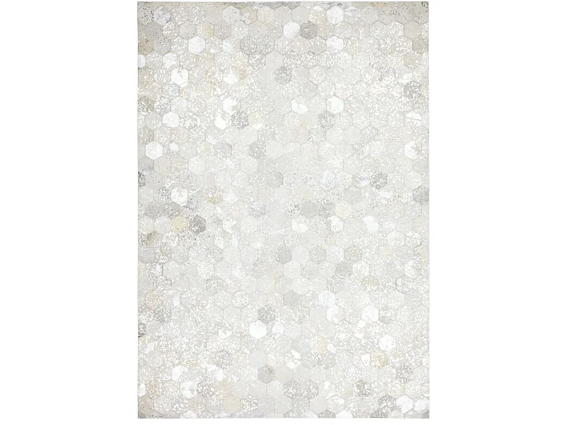 Tapis fait main spark 210 gris argent - 160 x 230 cm