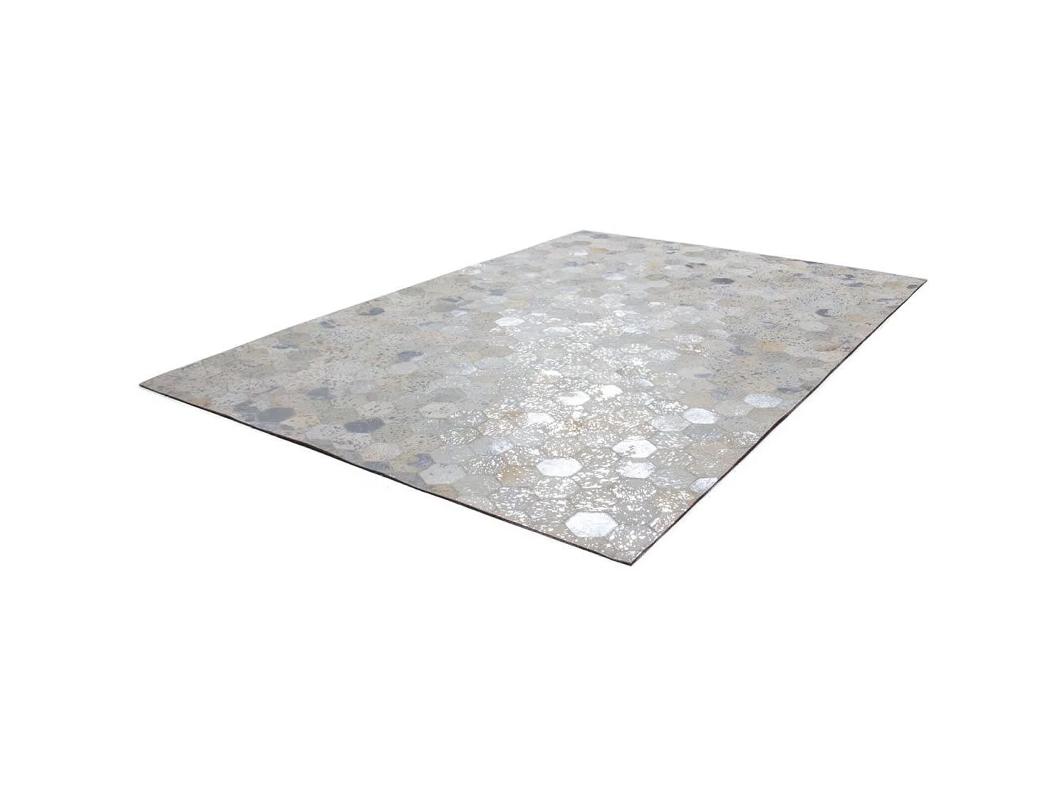 Tapis fait main spark 210 gris argent - 160 x 230 cm