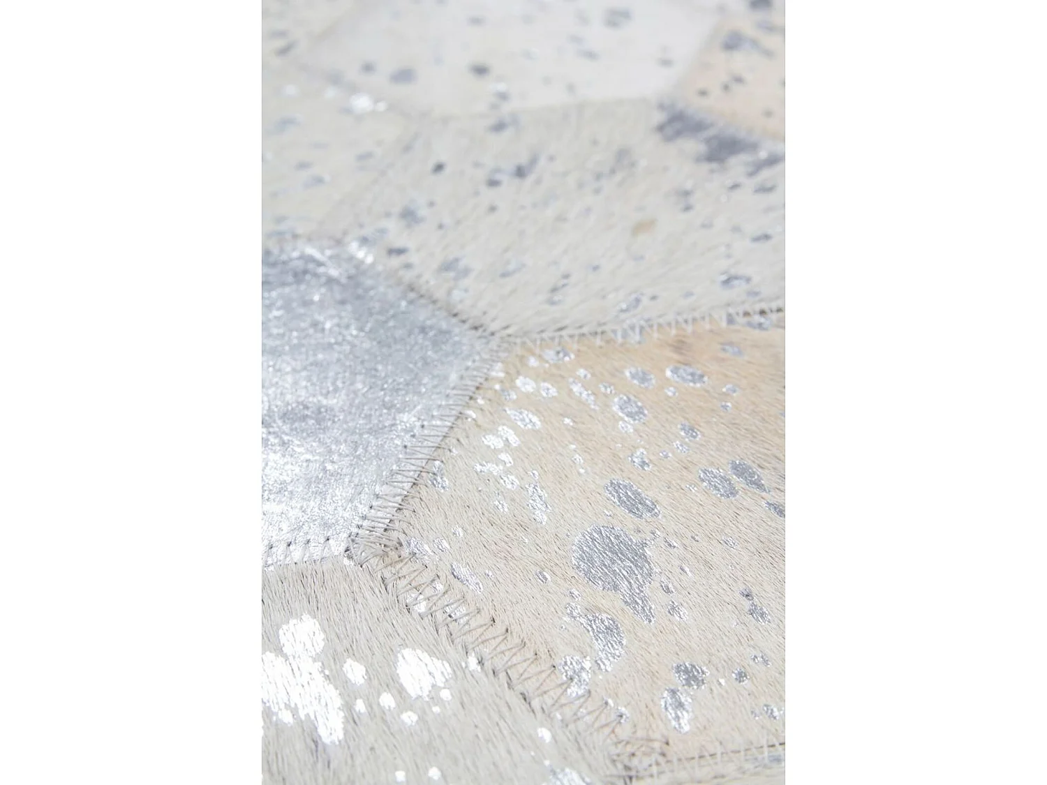 Tapis fait main spark 210 gris argent - 160 x 230 cm