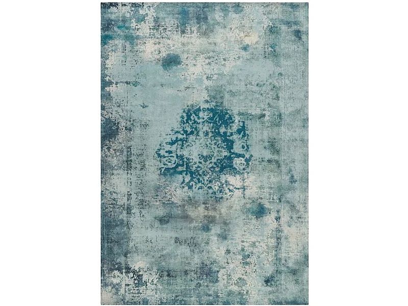 Tapis tufté à la main vintage 8403 petrol - 140 x 200 cm