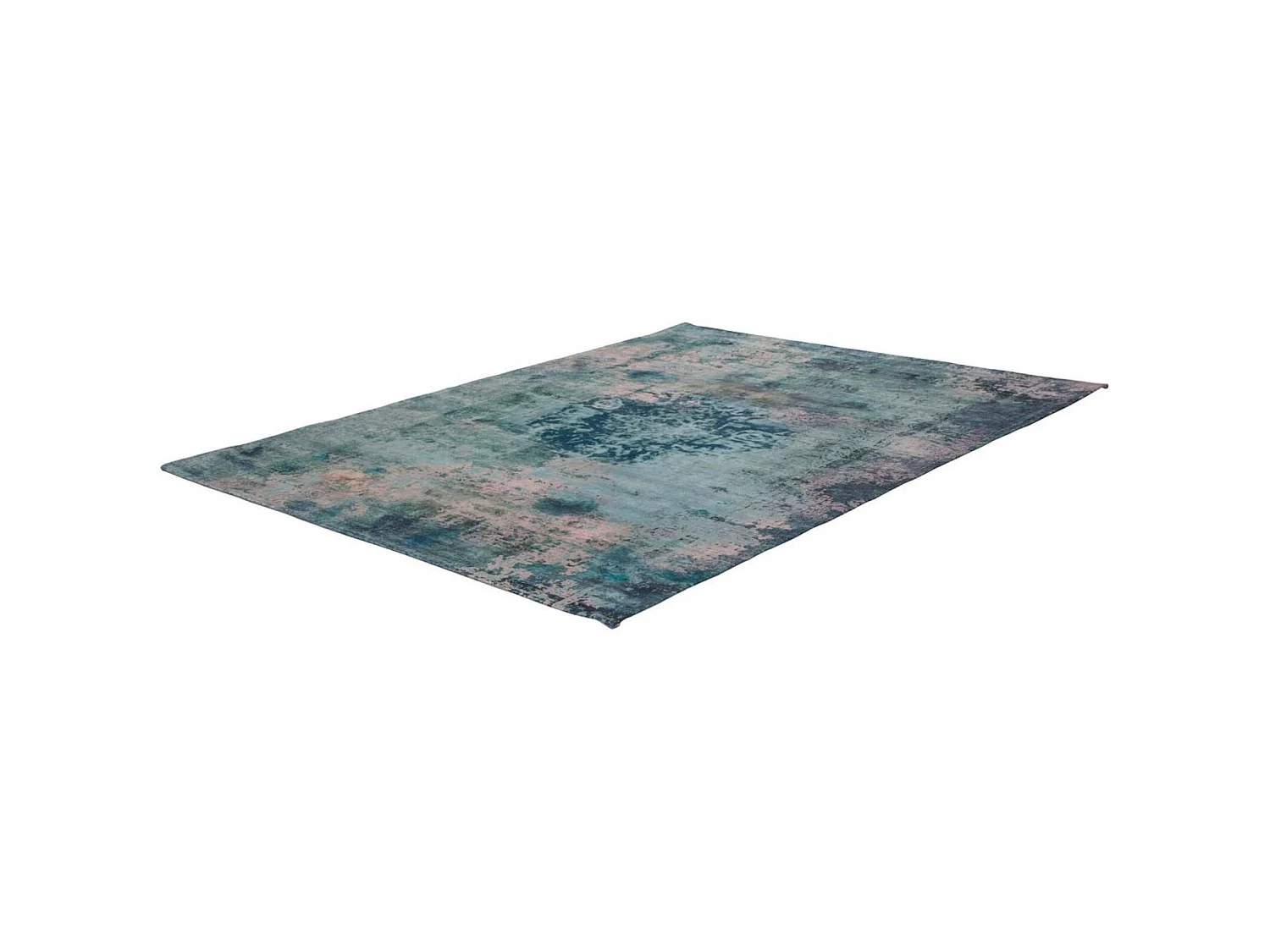 Tapis tufté à la main vintage 8403 petrol - 140 x 200 cm