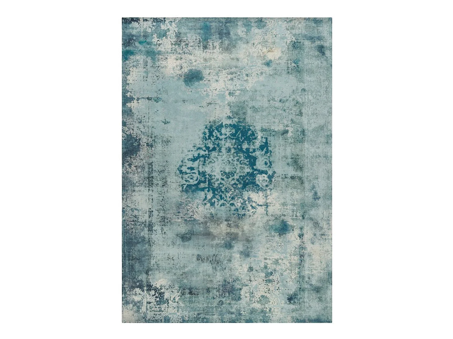 Tapis tufté à la main vintage 8403 petrol - 140 x 200 cm