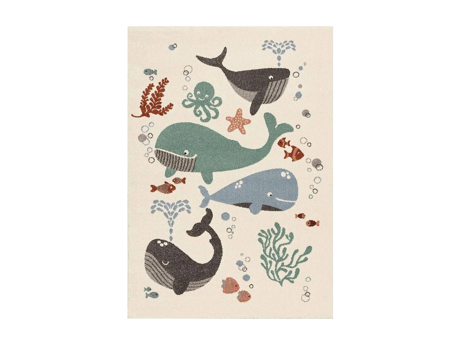 Tapis enfant Baleines souriantes - 120 x 170 cm