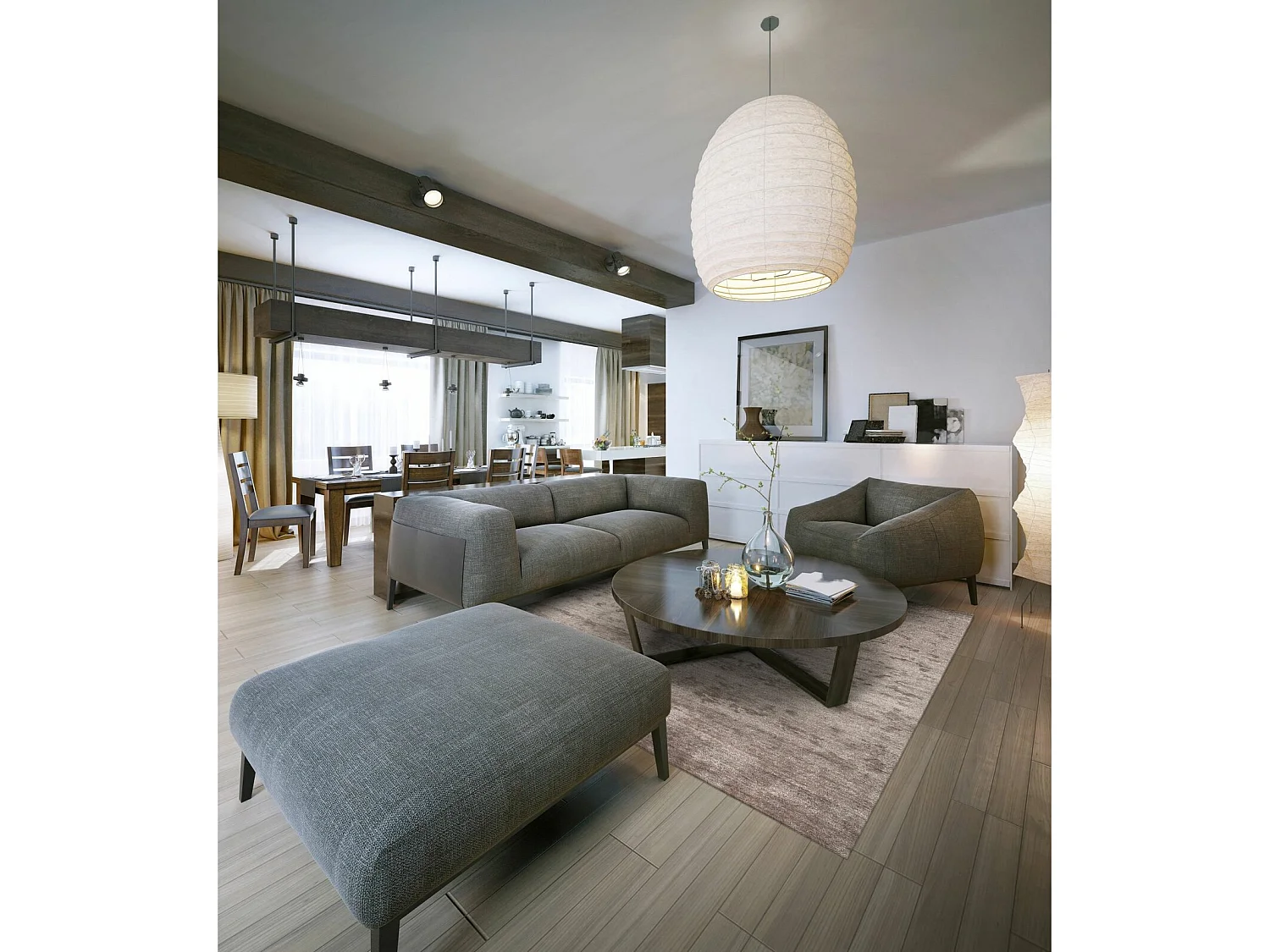 Tapis silky beige foncé - 200 x 300 cm