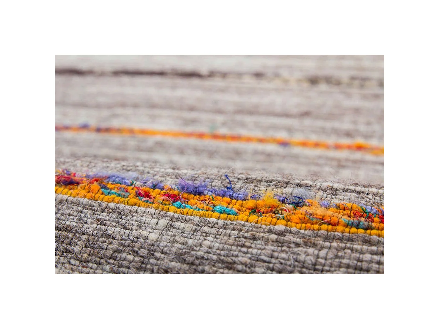 Tapis fait main duarte 110 nature orange - 160 x 230 cm