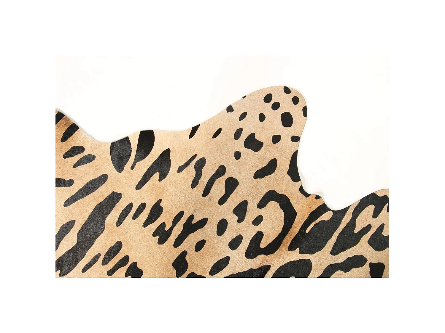 Peau de vache amazon jaguar 3-4m2 jaune noir
