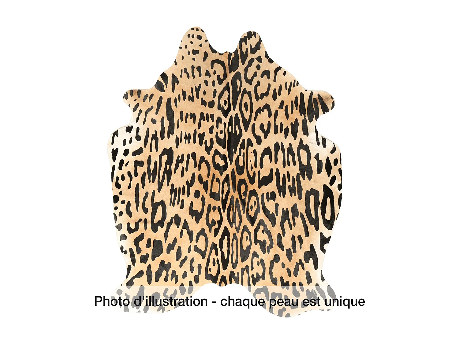 Peau de vache amazon jaguar 3-4m2 jaune noir