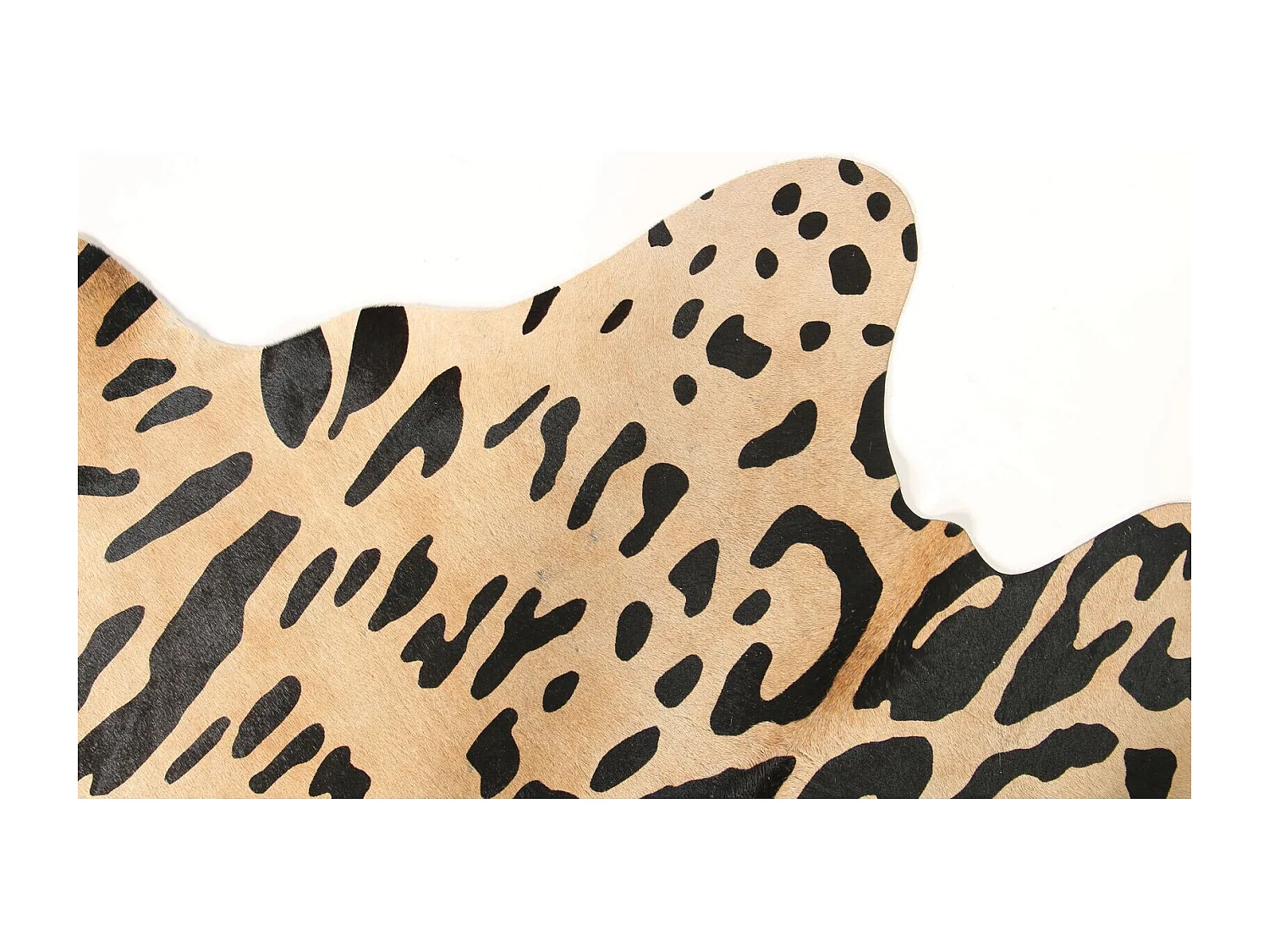 Peau de vache amazon jaguar 3-4m2 jaune noir