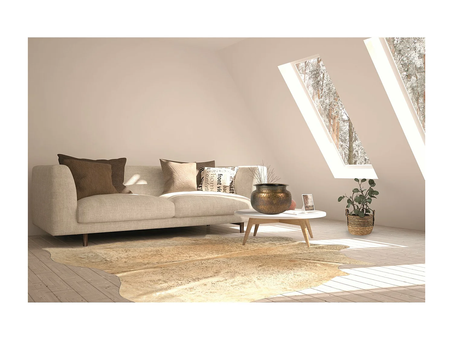 Peau de vache 3-4m2 cow or