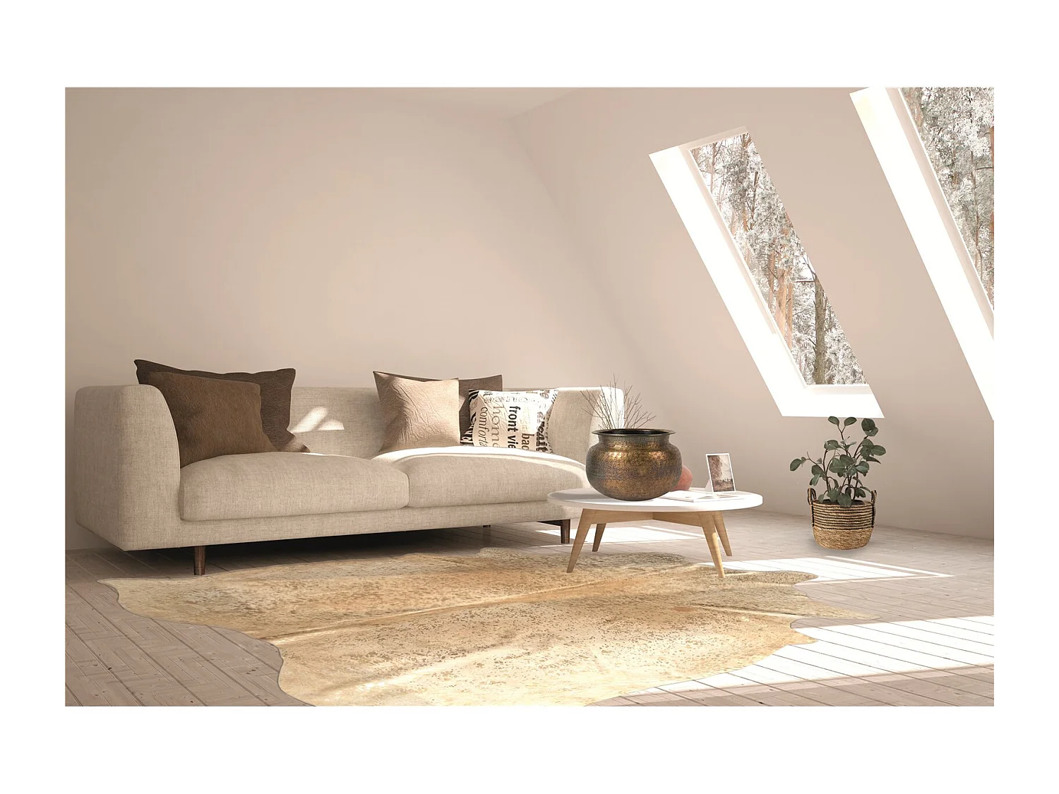 Peau de vache 3-4m2 cow or