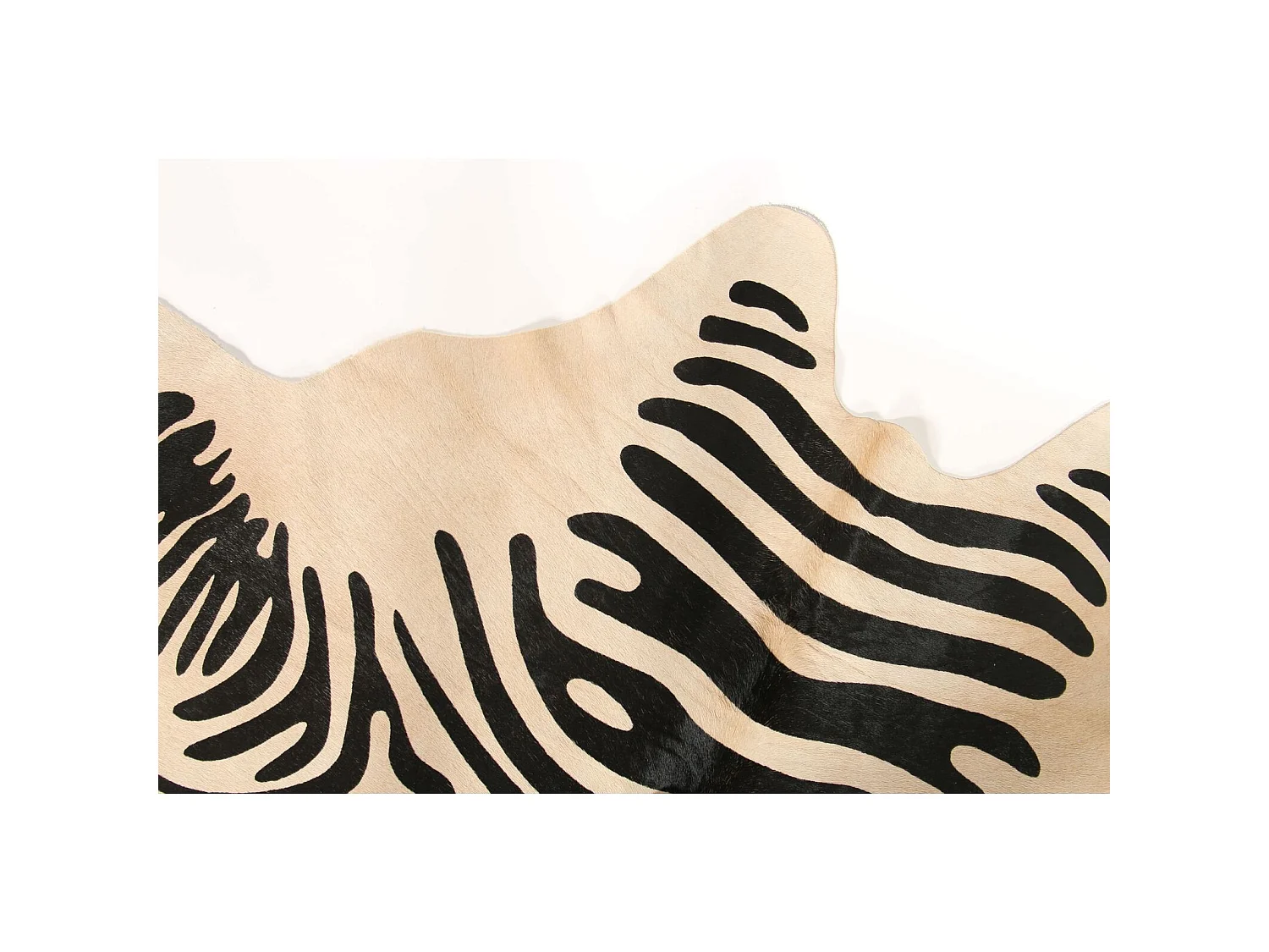 Peau de vache safari zèbre 3-4m2 blanc noir