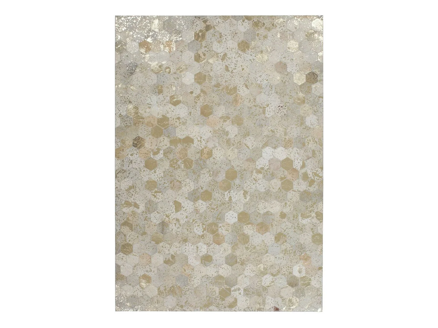 Tapis fait main spark 210 ivoire or - 120 x 170 cm