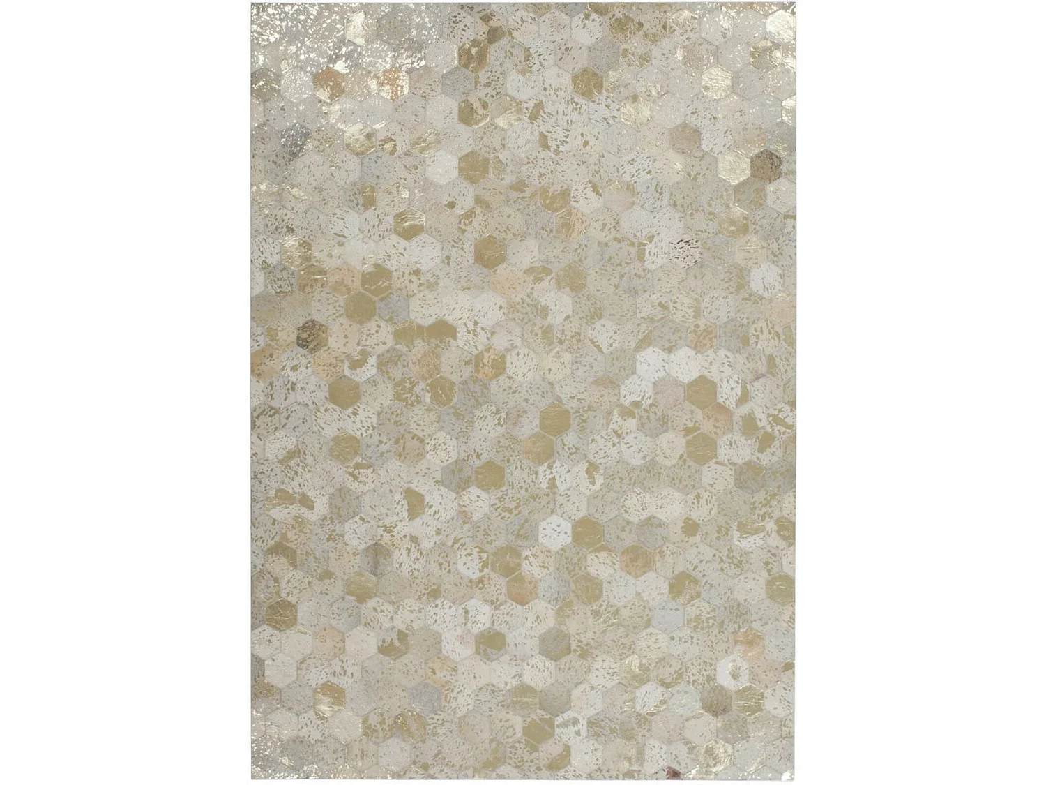 Tapis fait main spark 210 ivoire or - 120 x 170 cm