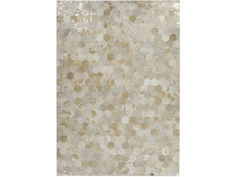 Tapis fait main spark 210 ivoire or - 120 x 170 cm