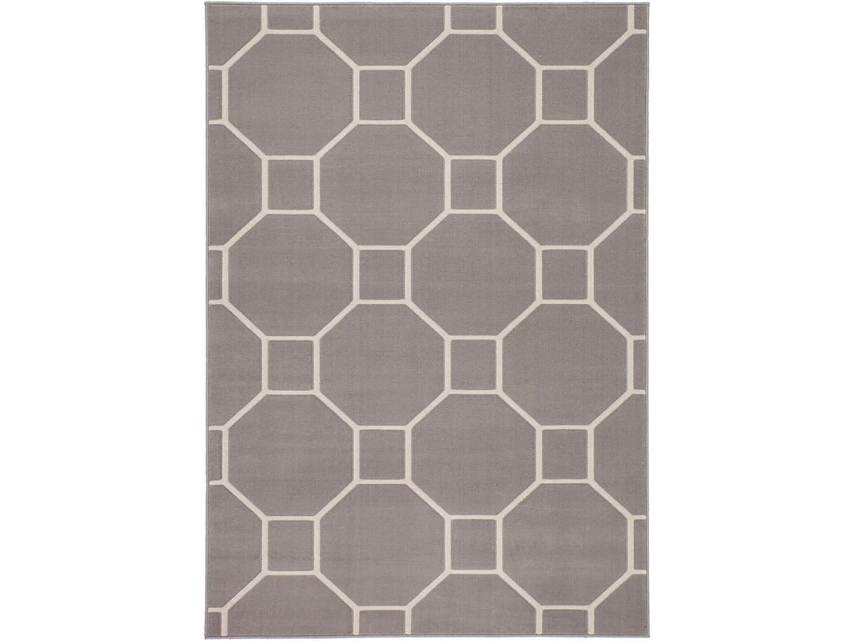 Tapis tissé lina 100 taupe ivoire - 120 x 170 cm